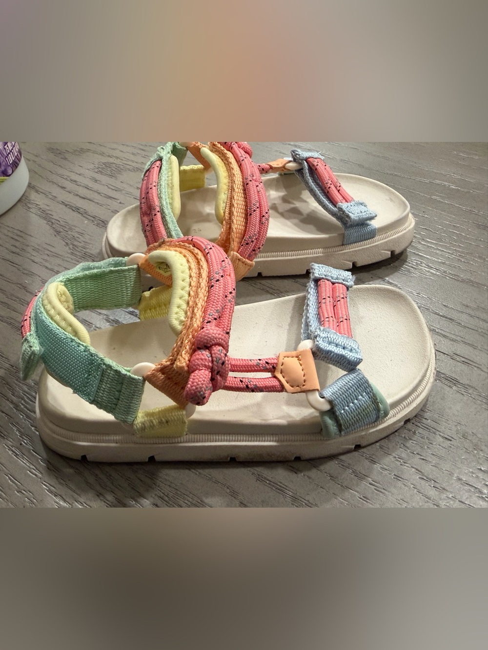 Kids Multi-Color Outdoor Strap Sandals - Pink & Pastel